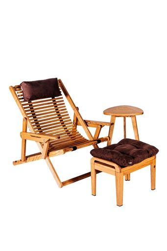 A set of a lounge chair WOOD "Chalet chair"